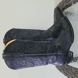 OLD GRNGO SAN SABA EMBROIDERED BOOTS IN NAVY